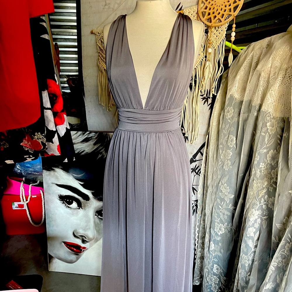Grey/Silver Maxi Dress